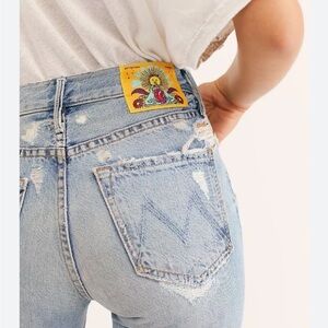 MOTHER Mystical Distressed Blue Jeans